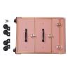 Aluminum Rolling Makeup Train Case, Portable Makeup Organizer Professional Cosmetic Trolley Large Storage Travel Beauty Luggage Trolley Salon Cosmetic Lockable w/4 Removable Wheels & 2 Sliding Drawers view 3