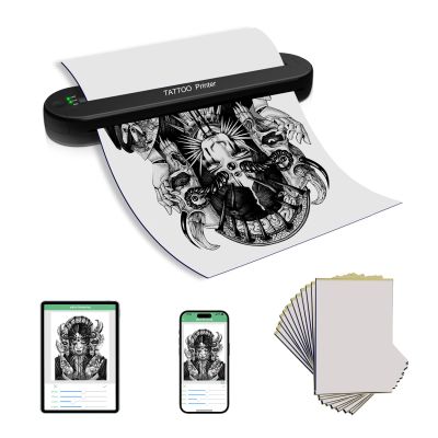 YILONG Bluetooth Tattoo Stencil Printer, Tattoo Thermal Machine with 15 Pcs Tattoo Transfer Paper, Portable Tattoo Transfer Copier Machine for Tattoo Artists and Beginners, ATS886L