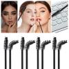 100Pcs Disposable Mascara Wands Spoolie Brush Double-Ended Dual Mascara Brush Spoolie Lip Brush Makeup Grooming Tool (Nylon Black,100) view 3