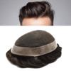 Hair Wonders Toupee For Men Real Human Hair Piece For Men Real Hairline Toupee Lace Men Hairpiece Mens Hair System Protesis Capilar Hombre 6X9#3 Dark Brown 120% Density view 1