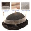 Hair Wonders Toupee For Men Real Human Hair Piece For Men Real Hairline Toupee Lace Men Hairpiece Mens Hair System Protesis Capilar Hombre 6X9#3 Dark Brown 120% Density view 3