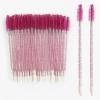 100Pcs Disposable Mascara Wands Spoolie Crystal Brush Double-Ended Dual Mascara Brush Spoolie Lip Brush Makeup Grooming Tool (Rose Red,100) view 1