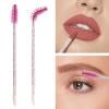 100Pcs Disposable Mascara Wands Spoolie Crystal Brush Double-Ended Dual Mascara Brush Spoolie Lip Brush Makeup Grooming Tool (Rose Red,100) view 2