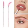100Pcs Disposable Mascara Wands Spoolie Crystal Brush Double-Ended Dual Mascara Brush Spoolie Lip Brush Makeup Grooming Tool (Light Pink,100) view 2