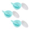 3 Sets Plastic Facial Mask Mixing Bowl with Plastic Spatula and Lid Facemask Bowl Mud Mask Mixing Bowl DIY Skin Care Mixing Tool Kit for Lady Women Home Beauty Salon Use, Blue view 1