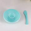 3 Sets Plastic Facial Mask Mixing Bowl with Plastic Spatula and Lid Facemask Bowl Mud Mask Mixing Bowl DIY Skin Care Mixing Tool Kit for Lady Women Home Beauty Salon Use, Blue view 2