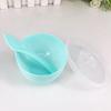 3 Sets Plastic Facial Mask Mixing Bowl with Plastic Spatula and Lid Facemask Bowl Mud Mask Mixing Bowl DIY Skin Care Mixing Tool Kit for Lady Women Home Beauty Salon Use, Blue view 4