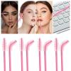 100Pcs Disposable Mascara Wands Spoolie Brush Double-Ended Dual Mascara Brush Spoolie Lip Brush Makeup Grooming Tool (Nylon Light Pink,100) view 3