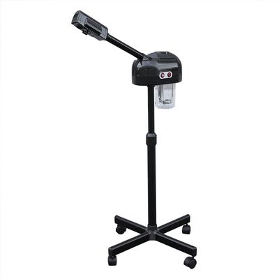 800W Beauty Sprayer, Electric Facal Steamer, 360 Rotating Nozzle & Universal Wheel, Height Adjustable, for Home, Hair Salon, Private Care (Black)