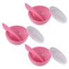 3 Sets Plastic Facial Mask Mixing Bowl with Plastic Spatula and Lid Facemask Bowl Mud Mask Mixing Bowl DIY Skin Care Mixing Tool Kit for Lady Women Home Beauty Salon Use, Pink view 1