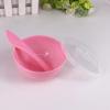 3 Sets Plastic Facial Mask Mixing Bowl with Plastic Spatula and Lid Facemask Bowl Mud Mask Mixing Bowl DIY Skin Care Mixing Tool Kit for Lady Women Home Beauty Salon Use, Pink view 4
