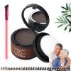 DENGWANG Maycheer Hairline Shadow Powder, Maycheer Hair Shadow, Magic Root Cover Up, 30 Colors Grey Hair Coverage Touch Up, Hair Powder for Gray Hair Coverage with Mirror and Cushion (#21 Black Tea) view 1