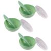 lasenersm 3 Sets Plastic Facial Mask Mixing Bowl with Plastic Spatula and Lid Facemask Bowl Mud Mask Mixing Bowl DIY Skin Care Mixing Tool Kit for Lady Women Home Beauty Salon Use, Green view 1