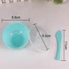 lasenersm 3 Sets Plastic Facial Mask Mixing Bowl with Plastic Spatula and Lid Facemask Bowl Mud Mask Mixing Bowl DIY Skin Care Mixing Tool Kit for Lady Women Home Beauty Salon Use, Green view 4