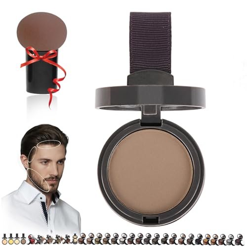 DENGWANG Waver loo Magic Root Cover Up, Waberlo Magic Root Cover Up, 30 Colors Hairline Contouring Shadow Powder with Mirror and Cushion, Can be Used on Hairline, Beard, Eyebrows (#16 Light camel)
