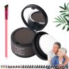 Maycheer Hair Shadow Powder - Magic Root Cover Up, 30 Colors Grey Hair Coverage Touch Up with Mirror and Cushion (#19 Silver Black) view 1