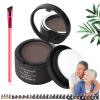 Maycheer Hair Shadow Powder - Magic Root Cover Up, 30 Colors Grey Hair Coverage Touch Up with Mirror and Cushion (#6 Dark chestnut) view 1