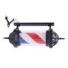 Barber Pole LED Light, Hair Salon Barber Shop Open Sign, Wall Mounted Rotating Red White Blue Spinning Strips Sign view 4