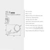 8 inch Led Light Wall Mount Vanity Makeup 1X Magnifying Double Sided Shaving Cosmetic Double Folding Arms Adjustable Wall 214 view 4