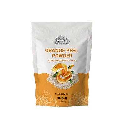 Hebhac Herbs Orange Peel Powder For Skin Care, Face Scrub, Facial Mask, 100% Pure & Natural Orange Peel Powder | Free from colours and Preservatives. (100g)