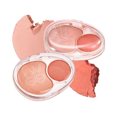 fwee Mellow Dual Blush | CR02 Baby Smile | Dual Color, Jelly Texture, 12 Colors, Longwear, Long-lasting | 7.2g