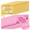 BliBling 30 Pairs Lip Masks & Eye Masks, 24K Gold Gel Under Eye Patches for Puffy Eyes, Nourishing Collagen Crystal Lip & Eye Mask Set for Girls, Skincare, Bulk Gifts for Women Men, Stocking Stuffers view 1