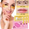 BliBling 30 Pairs Lip Masks & Eye Masks, 24K Gold Gel Under Eye Patches for Puffy Eyes, Nourishing Collagen Crystal Lip & Eye Mask Set for Girls, Skincare, Bulk Gifts for Women Men, Stocking Stuffers view 2