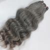 Grey Human Hair Wavy Weave Bundles, 100 Grams, Pack of 1, Natural Grey Salt and Pepper Extensions, Indian Human Hair Wavy (Normal Grey 50% Black 50% White, 14 Inches) view 3
