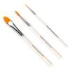 Paradise Makeup AQ 3 Piece Face & Body Paint Brush Set - Professional Detail & Color Blocking Brushes for Halloween, Cosplay, SFX view 1