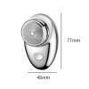 FashionCha Compact Men's Shaver for Facial Hair Removal Portable Grooming Tool, Silver Plating view 2