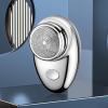 FashionCha Compact Men's Shaver for Facial Hair Removal Portable Grooming Tool, Silver Plating view 3