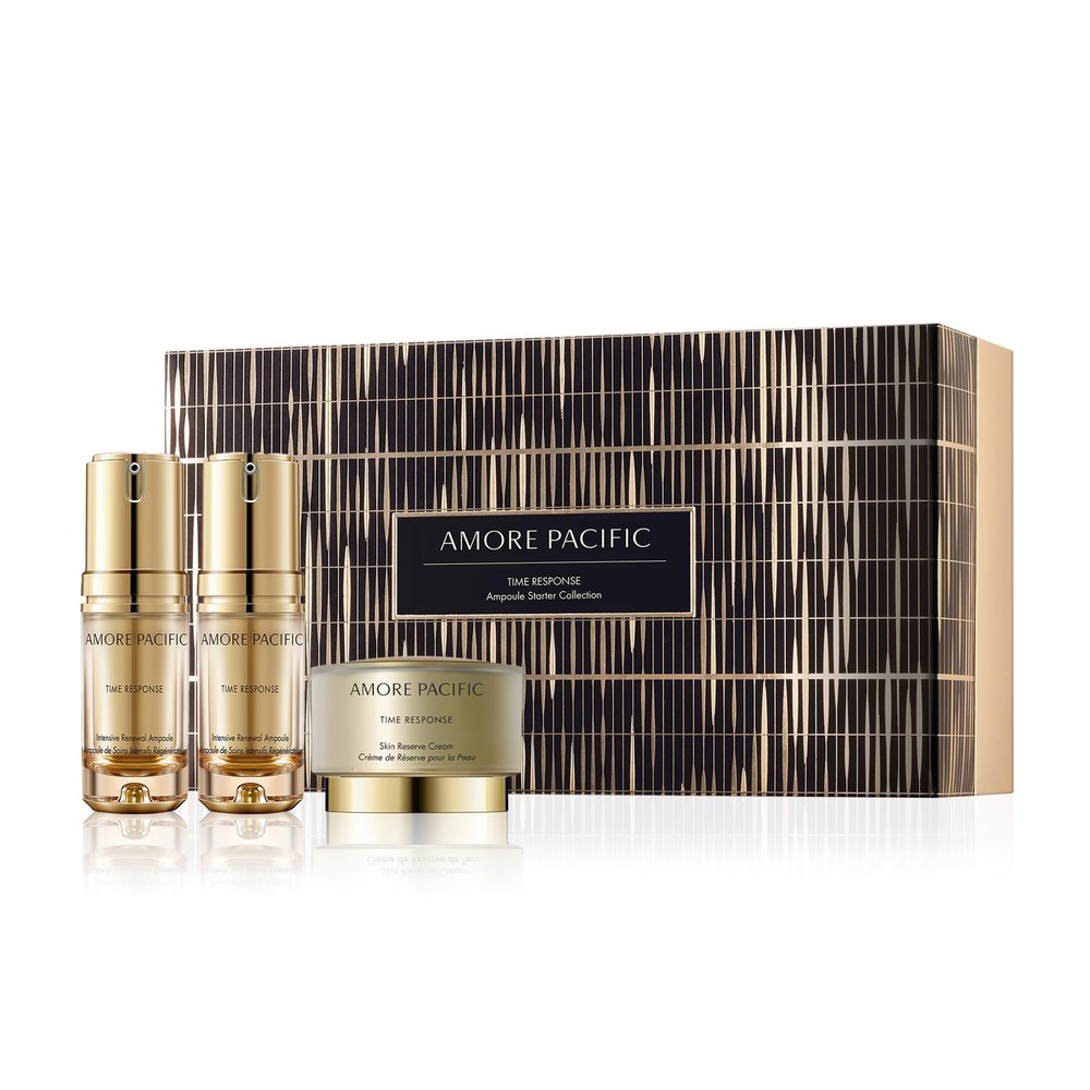 AMOREPACIFIC Time Response Intensive Renewal Cream & Ampoule Set | Luxury Anti-Aging Korean Skincare