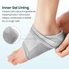 Moisturizing Heel Socks for Cracked Heel Treatment - Promifun 2 Pairs Moisturizer Socks - Heel Socks for Dry Cracked Feet - Cracked Heel Repair - Heel Socks for Women & Men (Gray) view 2