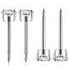 2 Pairs of Ear Piercing Kit and 2 Pairs of Moissanite Stud Earrings for Women, Lab-Created Diamond Eearrings with Gold Plated 925 Sterling Silver, Best Daint view 2
