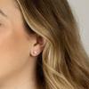 2 Pairs of Ear Piercing Kit and 2 Pairs of Moissanite Stud Earrings for Women, Lab-Created Diamond Eearrings with Gold Plated 925 Sterling Silver, Best Daint view 4