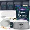 Maxpearl Waxing Kit for Men, Silicone Liner with Hard Wax Beads (3.15LB total) & Wax Accessories for Coarse Male Body Hair - Nose, Eyebrows, Face, Mustache, Underarms, Back, Chest, Legs and More view 1