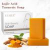 EUQEE Turmeric Kojic Acid Soap, 5 oz Soap Bars with Glycerin, Vitamin C, Collagen, Retinol, Coconut Oil & Tea Tree Oil for Skin Beauty Reduce Dark Spot Smooth Skin with a Foaming Net - 142g x 2 Bars view 3
