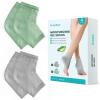 Moisturizing Heel Socks for Cracked Heel Treatment - Promifun 2 Pairs Moisturizer Socks - Heel Socks for Dry Cracked Feet - Cracked Heel Repair - Heel Socks for Women & Men (Gray & Green) view 1