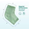 Moisturizing Heel Socks for Cracked Heel Treatment - Promifun 2 Pairs Moisturizer Socks - Heel Socks for Dry Cracked Feet - Cracked Heel Repair - Heel Socks for Women & Men (Gray & Green) view 4