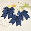 CEELGON 12 PCS Navy Blue Glitter Cheer Bows Large 8" Full Rhinestones Shiny Bow Elastic Hair Tie for Teens Girls Softball Competition Sports Cheerleaders (Navy Blue) view 3