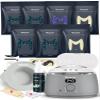 Maxpearl Waxing Kit for Men with Silicone Liner, 7 Packs of Hard Wax Beads (1.53LB total) & Wax Accessories for Coarse Male Body Hair - Nose, Eyebrows, Face, Mustache, Underarms, Back, Chest, Legs view 1