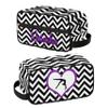 RIRIX Personalized Dance Gymnastics Makeup Bag for Girls, Travel Cosmetic Bag Make Up Bag Organizer Toiletry Bag Dance Accessories Dance Competition Must Haves Gift Gymnastics Chevron Heart view 1
