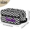 RIRIX Personalized Dance Gymnastics Makeup Bag for Girls, Travel Cosmetic Bag Make Up Bag Organizer Toiletry Bag Dance Accessories Dance Competition Must Haves Gift Gymnastics Chevron Heart view 2