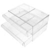Alipis 2pcs Detachable Acrylic Cosmetic Organizer Drawer Stackable Makeup Storage Box for Bathroom Vanity Desktop Organizer for Cosmetics and Accessories view 2