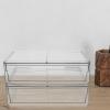 Alipis 2pcs Detachable Acrylic Cosmetic Organizer Drawer Stackable Makeup Storage Box for Bathroom Vanity Desktop Organizer for Cosmetics and Accessories view 3