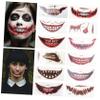 12 Sets Halloween Stickers Halloween Stickers Halloween Mouth Decals Halloween Fake Wounds Scar Body Stickers Clown Stickers Horror Face Stickers Temporary Sticker Make up (Red) view 1