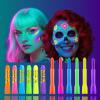 Glow In The Dark Body Paint, 6 PCS Glow In The Dark Under Uv Black Light Sticks Makeup Neon Face Painting Kits For Adult Halloween Festival Accessory Glow Party Supplies view 1