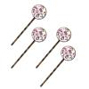 4 PCS Womens Hair Barrettes, Watercolor Fruits Pear Cherry White Background Long Bobby Hair Pins for Girls, Stainless Steel Hair Clips Headwear Styling Tools Hair Accessories view 1
