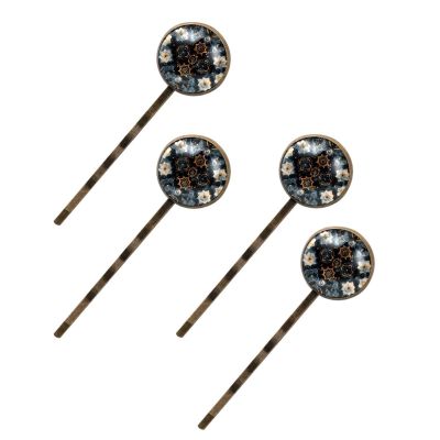 4 PCS Womens Hair Barrettes, Abstract Art Texture Long Bobby Hair Pins for Girls, Stainless Steel Hair Clips Headwear Styling Tools Hair Accessories