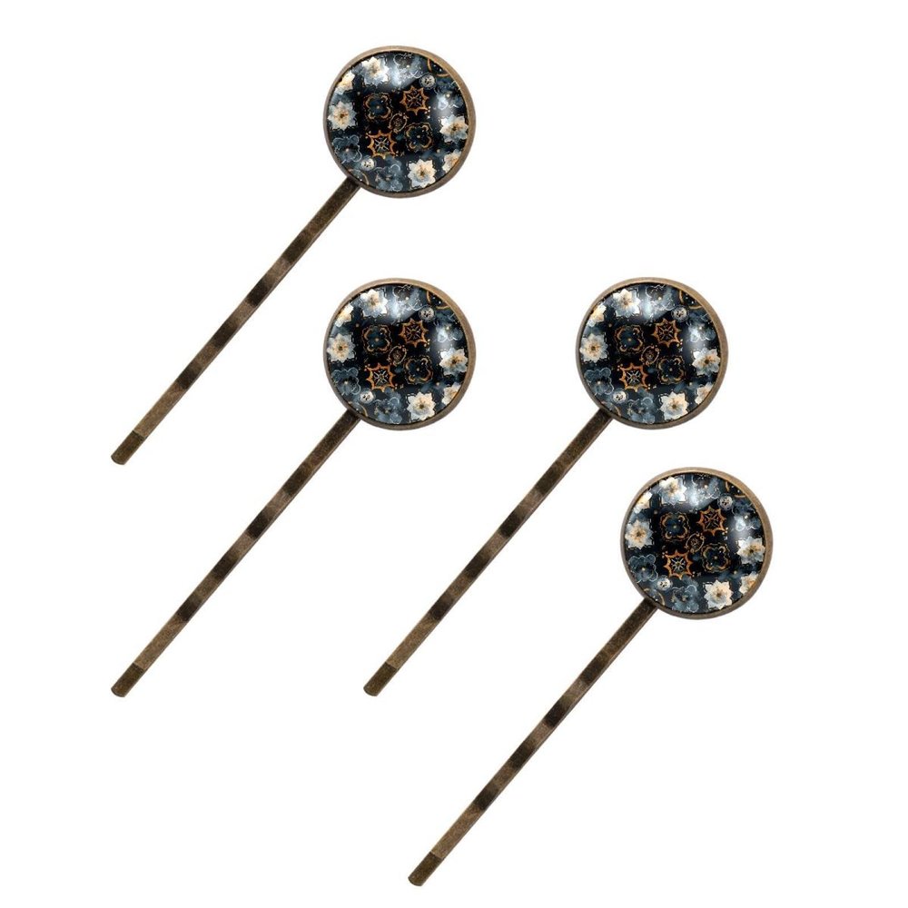 4 PCS Womens Hair Barrettes, Abstract Art Texture Long Bobby Hair Pins for Girls, Stainless Steel Hair Clips Headwear Styling Tools Hair Accessories